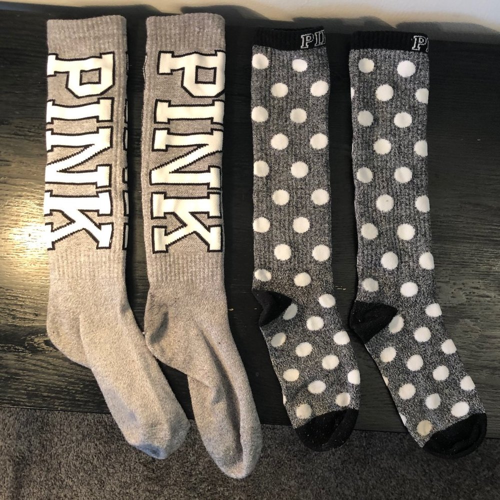 PINK Knee-High Tube Socks